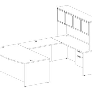 Executive Bowfront Workstation 71" x 112" - Image 3