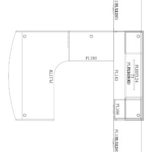 Executive Bowfront Workstation 71" x 107" - Image 2
